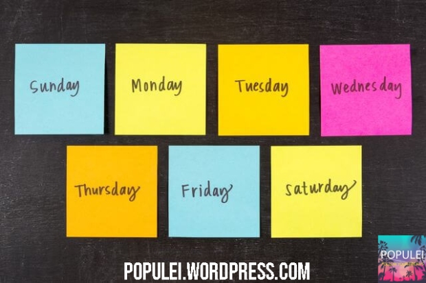 Dias da semana - Populei